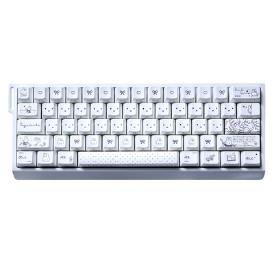 米菲兔键帽PBT侧刻透光可爱PC增补键帽适配机械键盘60 ev63/87/80