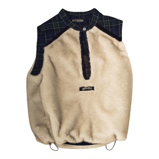 【MARCHEN】蕾虎百搭冬季假日系列气质时尚小银狐背心马甲女装