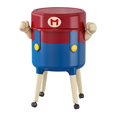 卡通马里奥垃圾桶免弯腰高脚纸篓