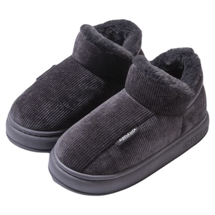 全包跟棉拖鞋男士冬季2025新款室内家居防滑厚底毛绒棉鞋男款外穿
