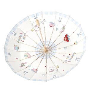 Cikatu西卡图16骨彩胶雨伞加大加厚加固太阳伞防晒防紫外线遮阳伞