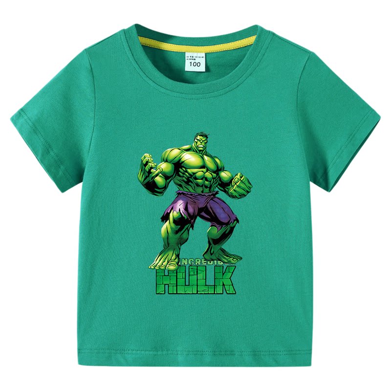 绿巨人浩克Hulk儿童短袖T恤纯棉透气2026新款童装上衣男童女夏装