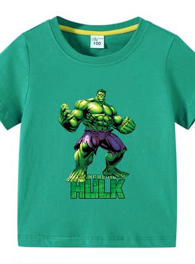 绿巨人浩克Hulk短袖T恤儿童夏装