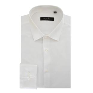 虎豹男士长袖白衬衫纯色DP免烫成衣免烫尖领商务休闲衬衣