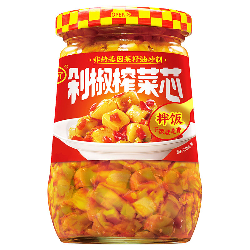 川南剁椒榨菜芯335g瓶装下饭咸菜