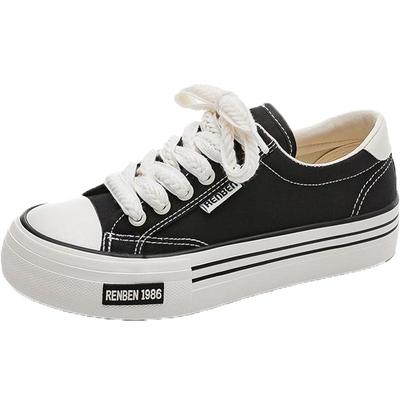 断码帆布鞋女鞋人本休闲