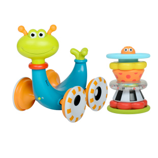 【进口】幼奇多Yookidoo音乐拖拉玩具学步拉绳鸭牵引绳婴儿蜗牛宝