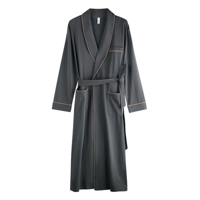 轩靓男士睡袍春秋季纯棉长袖浴袍