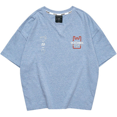 Skechers/斯凯奇正品新款夏季短袖衬衫男女运动短袖T恤 L221W056