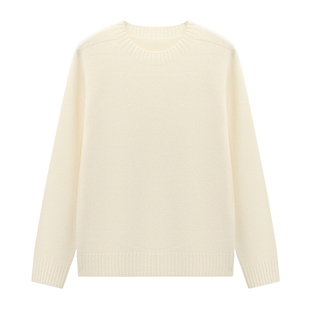 百家好白色绵羊毛打底毛衫女秋冬百搭毛衣2025新款高级感内搭上衣