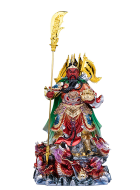 中式树脂关公武财神招财摆件