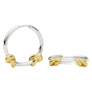 【孙千同款】Lucy Williams × Missoma金银拼色圆圈耳环新年礼物