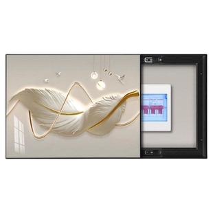 电表箱装饰画免打孔现代简约轻奢配电箱推拉式遮挡画多媒体箱挂画