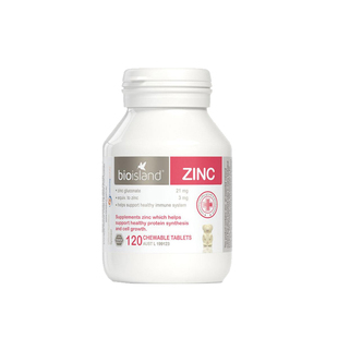 bio island儿童锌咀嚼片宝宝锌片60粒米雪高