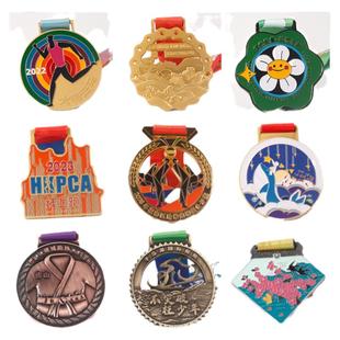 马拉松奖牌定制定做金属挂牌运动会赛事田径比赛纪念步行奖牌制作