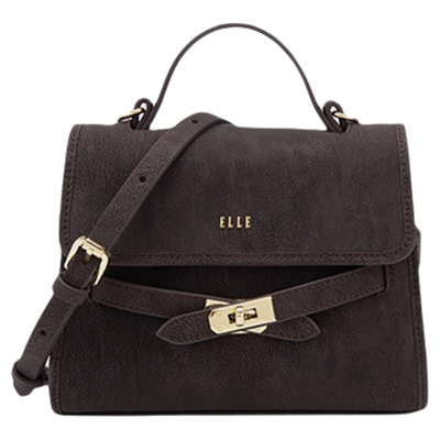 ELLE复古手提翻盖小方包通勤百搭