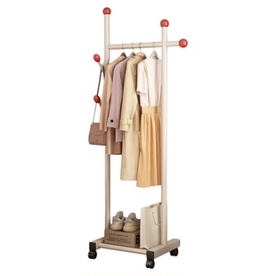 卧室落地挂衣架入户门口移动次净衣架挂包置物架床边晚上放衣神器