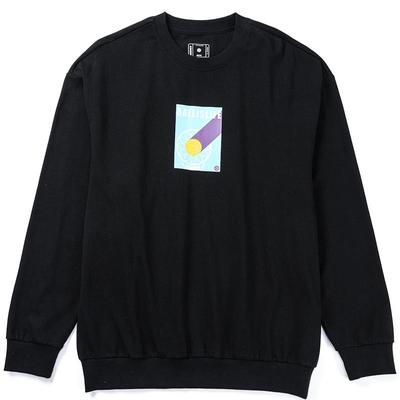 篮球印花跑步加厚圆领套头卫衣