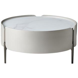 全友家居现代简约客厅沙发旁边的置物小圆桌子小户型玻璃茶几边几