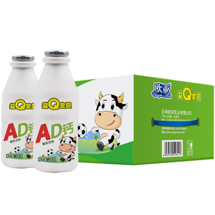【日期新鲜】欧亚牛奶益Q宝贝AD钙奶酸乳饮料饮品200g*24瓶大理