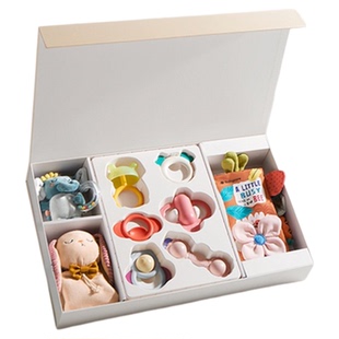 babycare新生婴儿安抚摇铃礼盒见面礼物宝宝出生玩具送礼高档满月