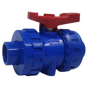 联塑蓝色PVC给水直通弯头三通内丝内牙内螺纹牙堵管帽塑料直接4分