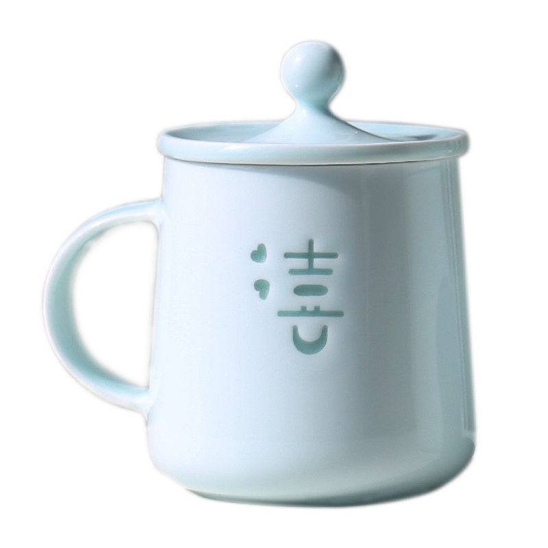 子木玲珑瓷喜字随手礼情侣马克杯
