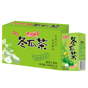 惠尔康冬瓜茶菊花茶植物凉茶饮料248ml*16盒装整箱饮品冬瓜汁果汁