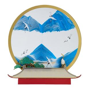 马鹿德寿同臻流沙画摆件新中式长辈领导老师高端文创生日礼物送礼