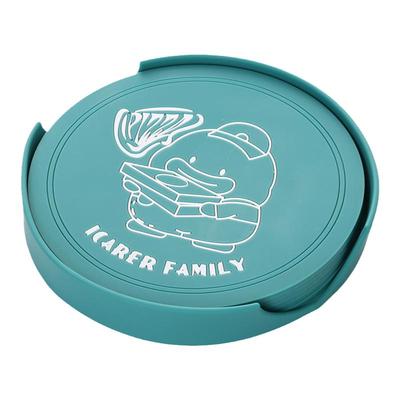 杯垫隔热垫防烫圆形加厚PVC软胶创意卡通防水家用耐高温餐桌垫