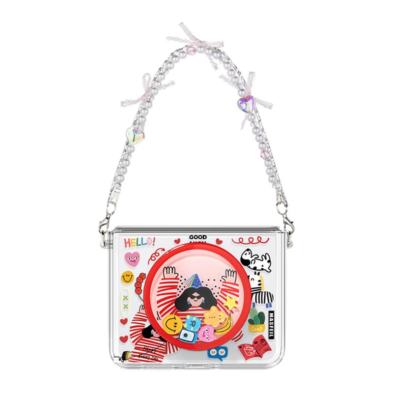 MASFEIL × 抓住快乐适用华为PuraX手机壳新款阔折叠屏磁吸支架保护套高级女生全包防摔挂链pura x典藏版外壳