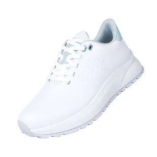 高尔夫球鞋女士运动鞋子厚底增高防水防滑固定钉白蓝色休闲球鞋子