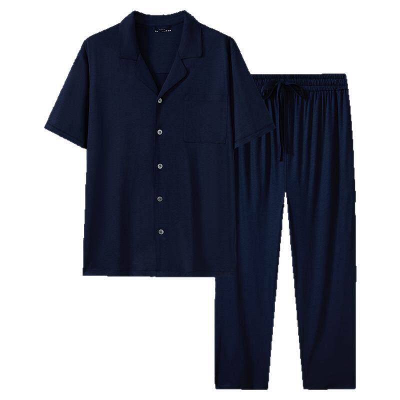 舒雅铂雅男丝光棉铜氨凉感家居服