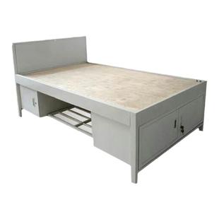 单人铁架床单层铁床加厚钢制铁艺床值班室宿舍办公室铁床架可定制