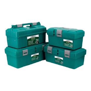 世达工具箱五金工具收纳盒家用手提塑料箱水电工汽修金属翻斗铁盒