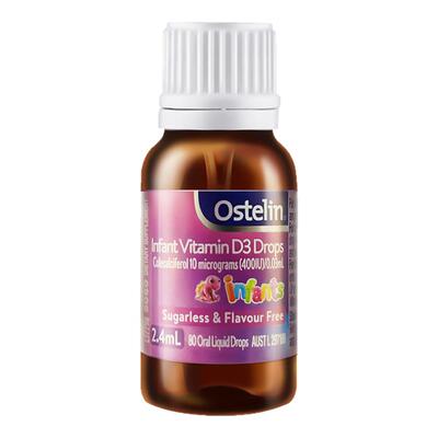 澳洲直邮Ostelin奥斯特林宝宝维生素d婴幼儿补钙儿童vd3滴剂2.4ml