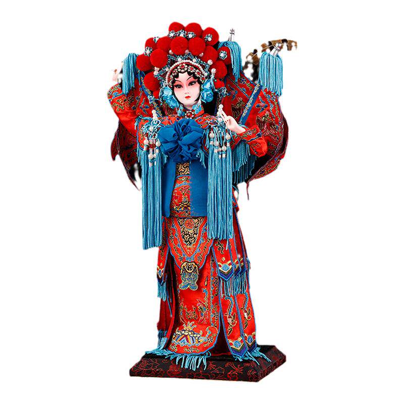 刺绣绢人中国特色北京纪念礼品
