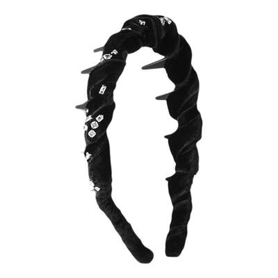 shes茜子优雅丝绒高级感带齿发箍