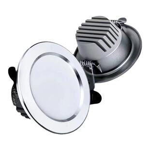 华哲LED三色变光筒灯炫彩系列无主灯天花灯客厅吊顶开孔7.5厘米6W