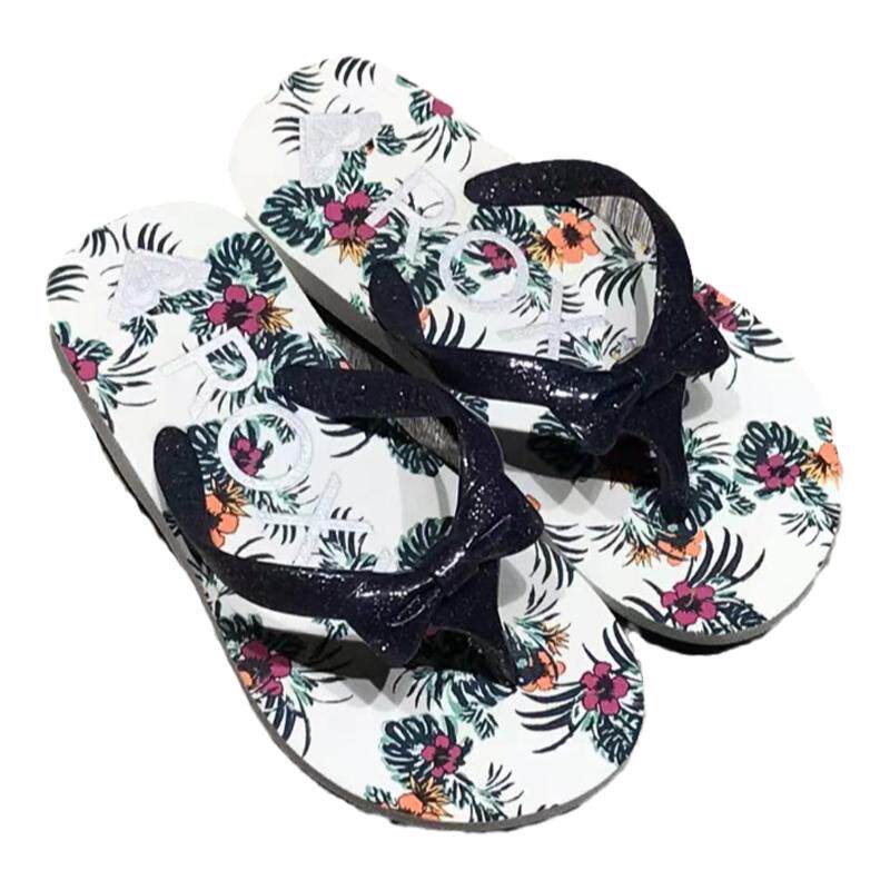 ROXY 2025年现货时尚百搭凉拖女童蝴蝶结可爱沙滩人字拖