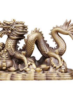 古韵之家纯黄铜招财中式客厅