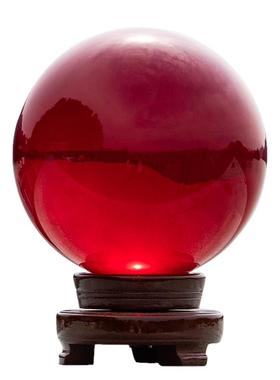 红色水晶球客厅伊尔思玻璃简约