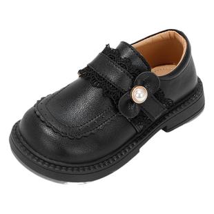 女童鞋子儿童真皮公主鞋2025新款宝宝秋冬季加绒小皮鞋英伦风单鞋