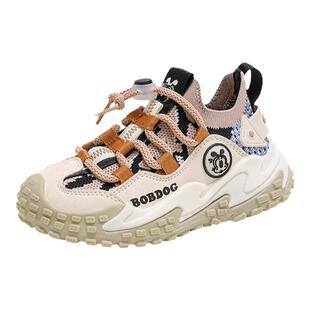 巴布豆童鞋女童运动鞋秋冬款2025新款加绒加厚二棉鞋女孩儿童鞋子