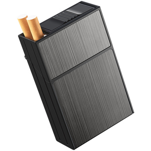 20支塑料铝合金烟盒防潮抗压软硬包通用粗烟壳6.5中支烟男士便携