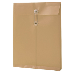 5910塑料档案袋A4防水文件袋12只牛皮纸色PP文件夹文件资料收纳袋加厚大容量公文袋办公收纳资料整理定制logo