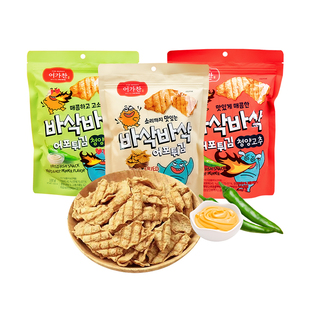 【自营】韩国进口广川春植金线鱼脯脆片100g*2袋海味即食辣味零食