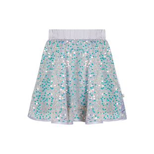 LittleNaive裤子女童多巴胺半裙春季闪闪珠片儿童A字甜美裙裤