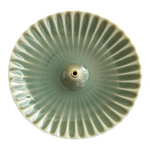 德化陶瓷【香插】越窑青瓷/线香/香座/中式创意精致室内/香托摆件