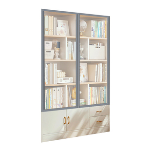 书柜橱柜防尘遮挡帘免打孔透明加厚置物架魔术贴衣柜密封挡灰防水